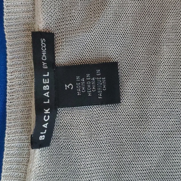 Black Label by Chicos gold short sleeve blouse size 3 (XL/16) - Picture 2 of 14